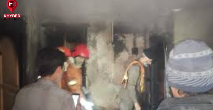 Fire Erupts in Peshawar Shop Rescue Teams Douse Flames